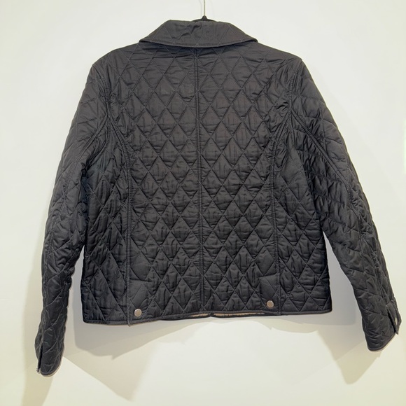 L.L. Bean Quilted Plaid Riding Jacket, Black, Woman’s Medium - Picture 2 of 7